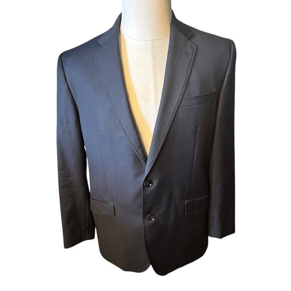 Ted Baker Endurance Men's 44R Wool Navy Blue 2 Button Sport Coat Blazer Jacket - Picture 1 of 9